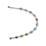 925 Sterling Silver Breclet in Multicolour Design